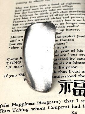 Handcrafted Vintage Half Spoon Ring | Silver-Plated | One of a Kind | Size 7.5